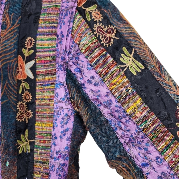 COLDWATER CREEK MULT-MATERIAL EMBROIDERED JACKET - Picture 5 of 8